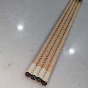 Set of 4 hardwood billiard sticks- brand new in packaging